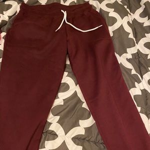 Burgundy joggers